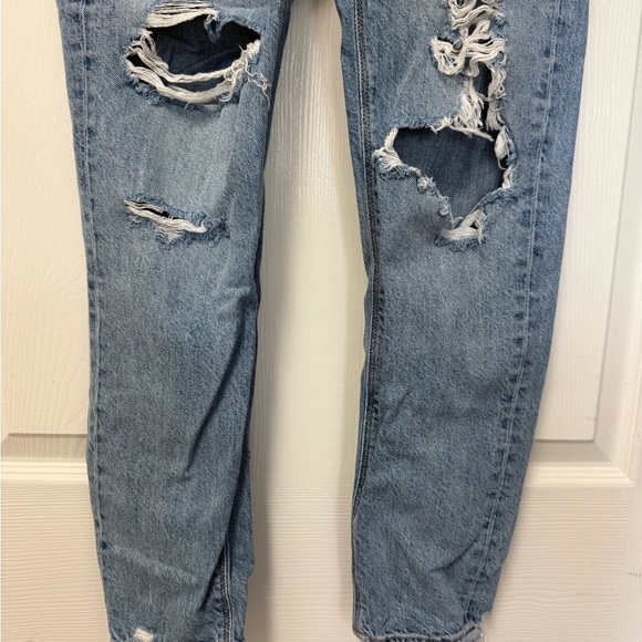American Eagle Women’s Distressed Blue Jeans Size 0 - Picture 3 of 12